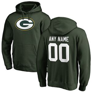 Green Bay Packers NFL Pro Line Any Name & Number Logo Personalized Pullover Hoodie - Green